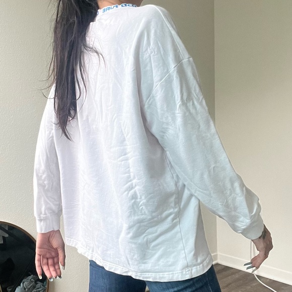 rare ODD FUTURE ribbed mock neck
long sleeve white t-shirt - Picture 3 of 3